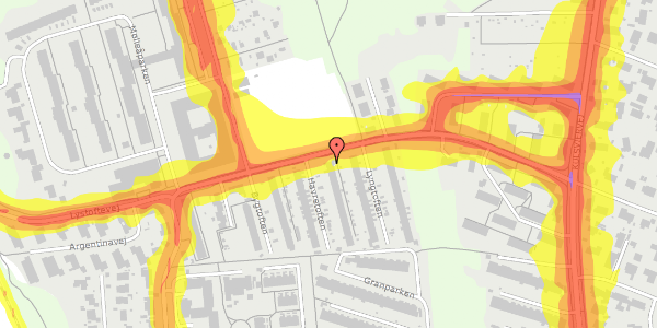 Trafikstøjkort på Havretoften 1, 2800 Kongens Lyngby