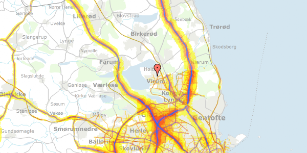 Trafikstøjkort på Helsingevej 4, 2830 Virum