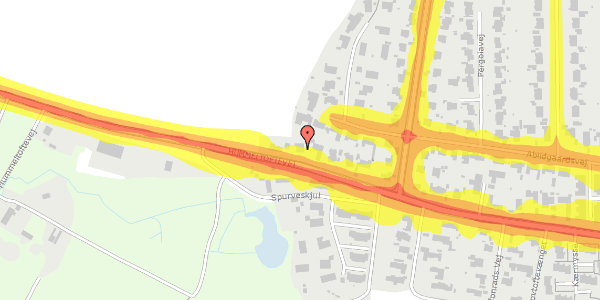 Trafikstøjkort på Hummeltoftevej 174, 2830 Virum