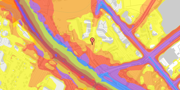 Trafikstøjkort på Jernbanevej 10, kl. , 2800 Kongens Lyngby