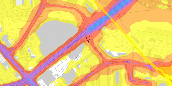 Trafikstøjkort på Klampenborgvej 211, kl. , 2800 Kongens Lyngby