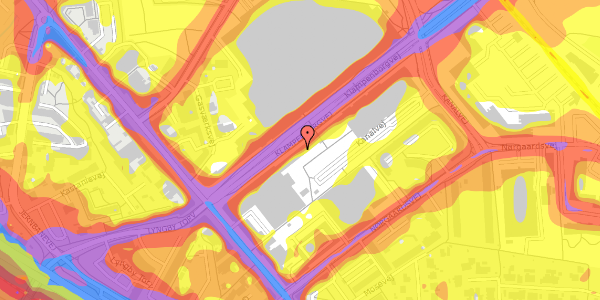 Trafikstøjkort på Klampenborgvej 237, 1. th, 2800 Kongens Lyngby