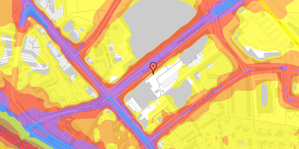 Trafikstøjkort på Klampenborgvej 239, st. th, 2800 Kongens Lyngby