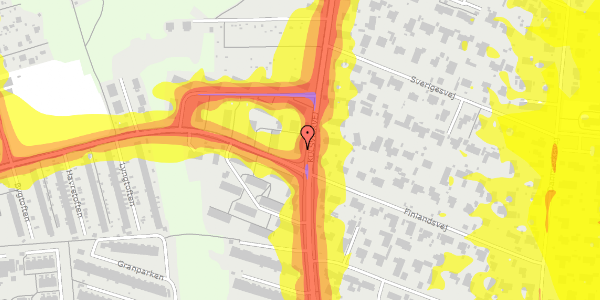 Trafikstøjkort på Kulsviervej 75, st. th, 2800 Kongens Lyngby