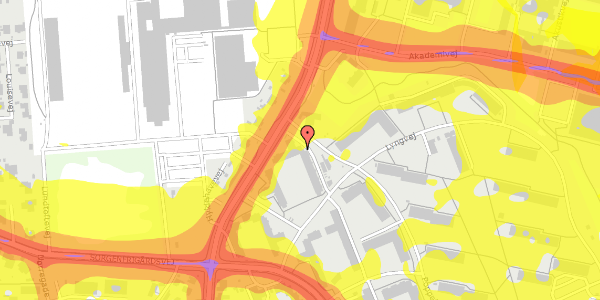 Trafikstøjkort på Lyngvej 23, 1. tv, 2800 Kongens Lyngby