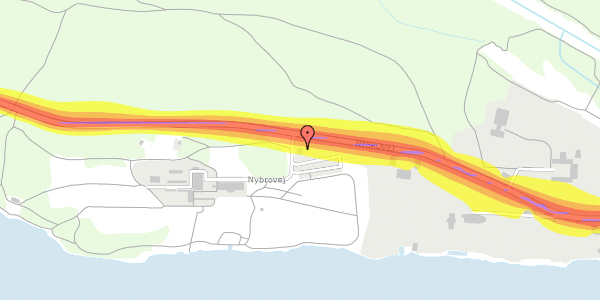 Trafikstøjkort på Nybrovej 401A, 2800 Kongens Lyngby