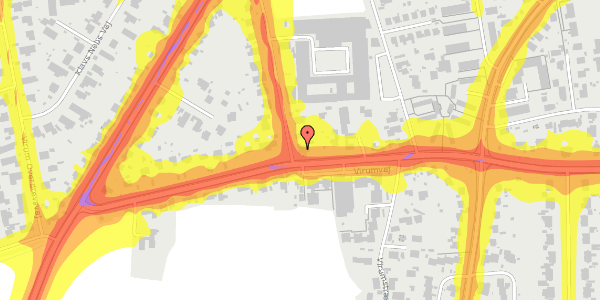 Trafikstøjkort på Parcelvej 177, 2830 Virum