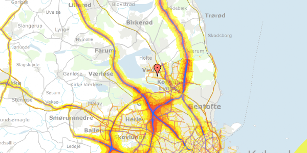 Trafikstøjkort på Pergolavej 7, 2830 Virum