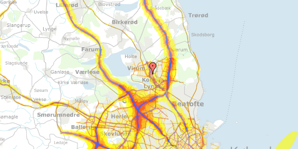 Trafikstøjkort på Sennepsmarken 1, 1. 211, 2830 Virum