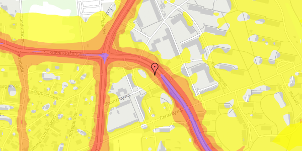 Trafikstøjkort på Sorgenfrigårdsvej 71, 1. tv, 2800 Kongens Lyngby