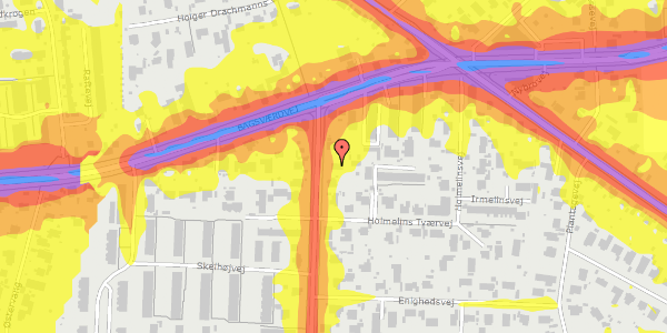 Trafikstøjkort på Stengårds Alle 1C, 2800 Kongens Lyngby