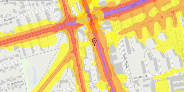 Trafikstøjkort på Vangeledet 3, 2. th, 2830 Virum