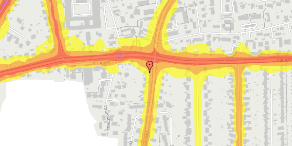 Trafikstøjkort på Virum Stationsvej 156, 2830 Virum