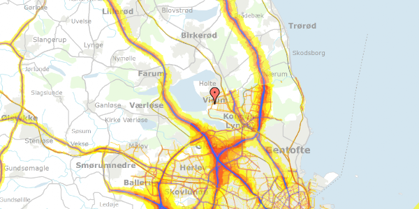 Trafikstøjkort på Virum Vandvej 30A, 2830 Virum