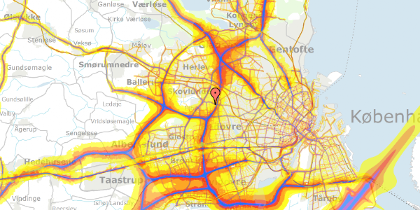 Trafikstøjkort på Bjerringbrovej 53, 2610 Rødovre