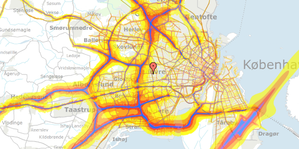 Trafikstøjkort på Brandholms Alle 100, 2610 Rødovre