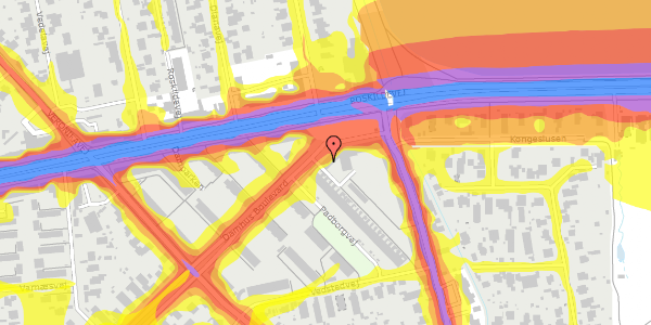 Trafikstøjkort på Damhus Boulevard 3, st. th, 2610 Rødovre