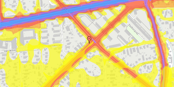 Trafikstøjkort på Damhus Boulevard 24, st. , 2610 Rødovre