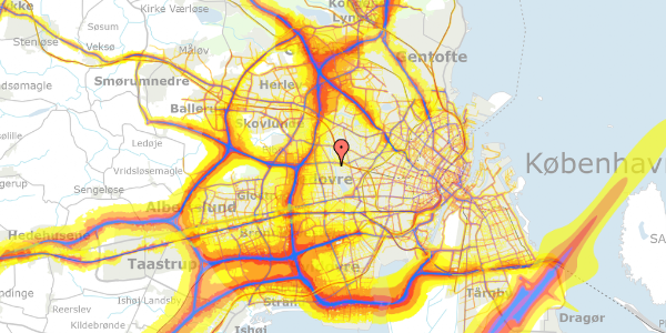 Trafikstøjkort på Engdiget 6, st. 1, 2610 Rødovre