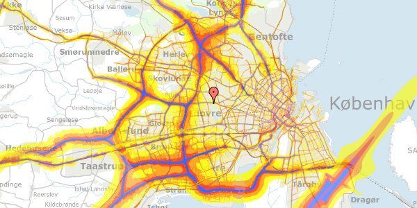 Trafikstøjkort på Engdiget 13, 1. th, 2610 Rødovre