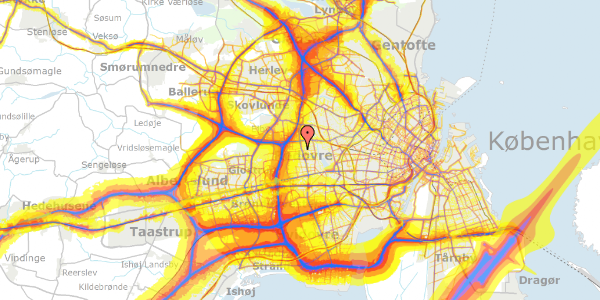 Trafikstøjkort på Grønbækvej 11, 2610 Rødovre