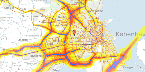 Trafikstøjkort på Grønlunds Alle 29, 2610 Rødovre