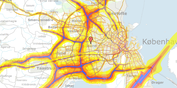 Trafikstøjkort på Grønlunds Alle 49, 2610 Rødovre