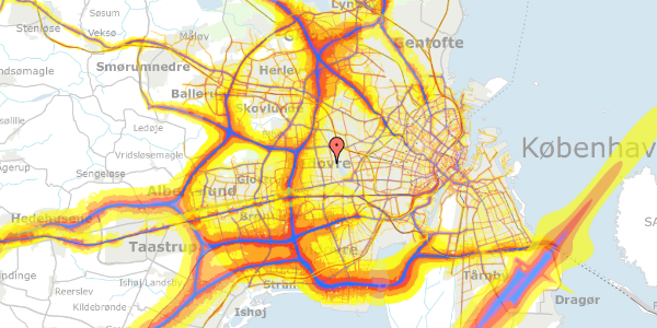 Trafikstøjkort på Gunnekær 45, 1. th, 2610 Rødovre