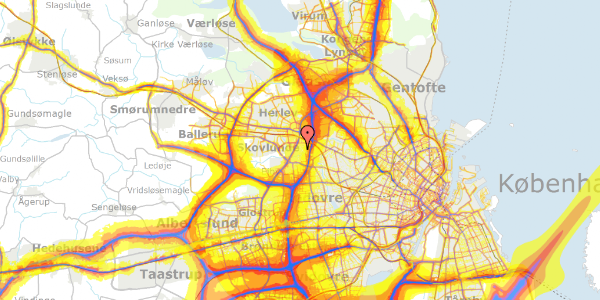 Trafikstøjkort på Hammelvej 29, 2610 Rødovre