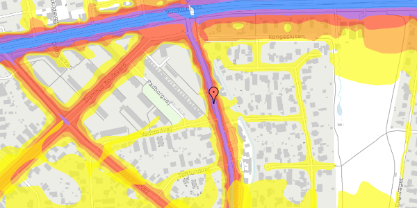 Trafikstøjkort på Hvidovrevej 16, st. th, 2610 Rødovre