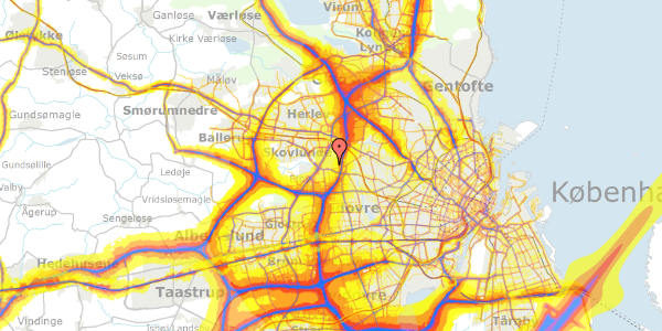 Trafikstøjkort på Islevvangen 21B, 2610 Rødovre