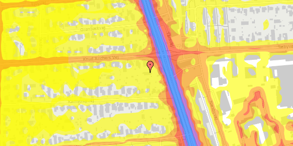 Trafikstøjkort på Knud Anchers Vej 5, 2610 Rødovre