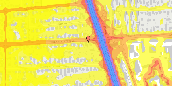 Trafikstøjkort på Knud Anchers Vej 7, 2610 Rødovre