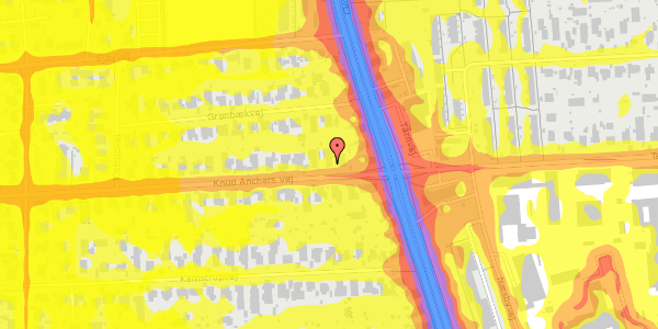 Trafikstøjkort på Knud Anchers Vej 8, 2610 Rødovre