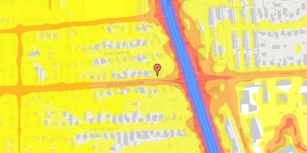 Trafikstøjkort på Knud Anchers Vej 10, 2610 Rødovre