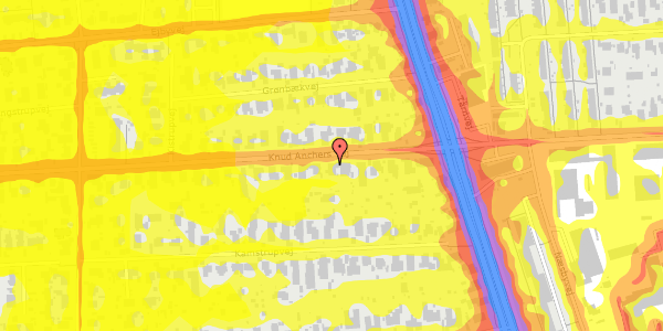 Trafikstøjkort på Knud Anchers Vej 15A, 2610 Rødovre