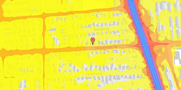 Trafikstøjkort på Knud Anchers Vej 28, 2610 Rødovre