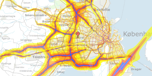 Trafikstøjkort på Lucernestien 59, 2610 Rødovre