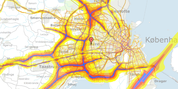 Trafikstøjkort på Lucernevej 193, 2610 Rødovre