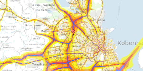 Trafikstøjkort på Lysbrovej 4, 2610 Rødovre