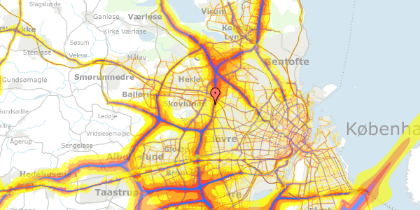 Trafikstøjkort på Lysbrovej 26, 2610 Rødovre