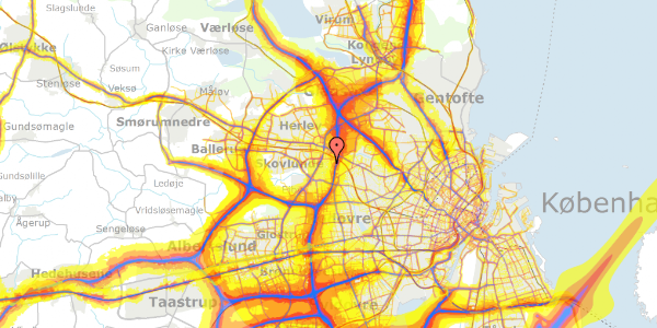 Trafikstøjkort på Lysbrovej 38, 2610 Rødovre