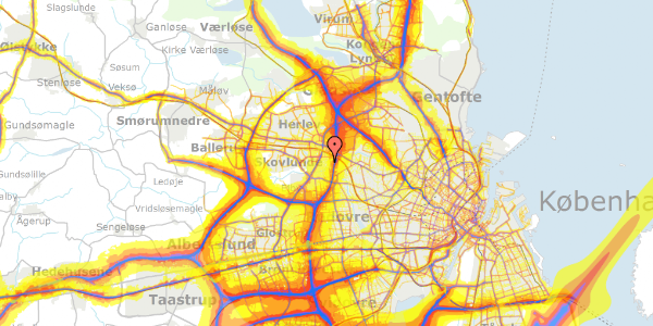 Trafikstøjkort på Lysbrovej 42, 2610 Rødovre