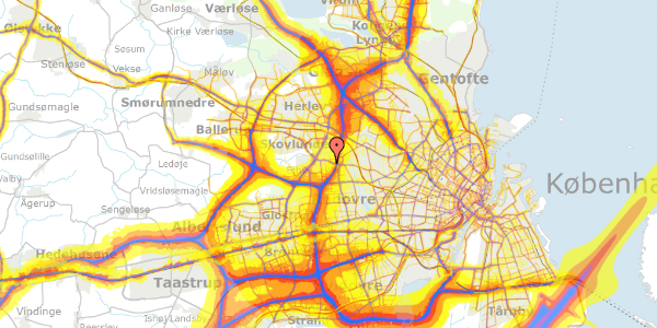 Trafikstøjkort på Madumvej 24B, 2610 Rødovre