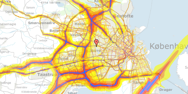 Trafikstøjkort på Mariehøj 162, 2610 Rødovre