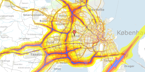 Trafikstøjkort på Næsbyvej 3, 2. th, 2610 Rødovre