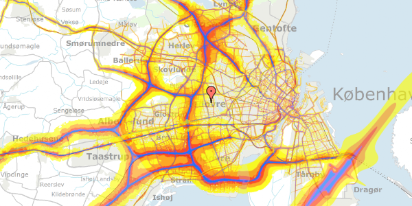 Trafikstøjkort på Næsbyvej 9, 1. 4, 2610 Rødovre