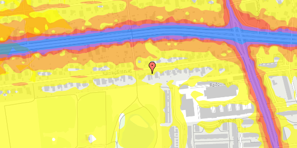 Trafikstøjkort på Nørregårdsvej 29, 2610 Rødovre
