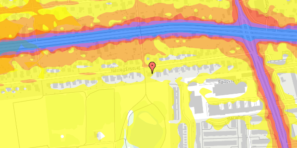 Trafikstøjkort på Nørregårdsvej 31B, 2610 Rødovre