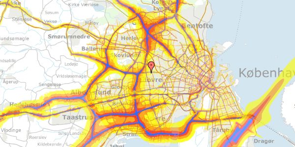 Trafikstøjkort på Nørregårdsvej 73, 1. , 2610 Rødovre